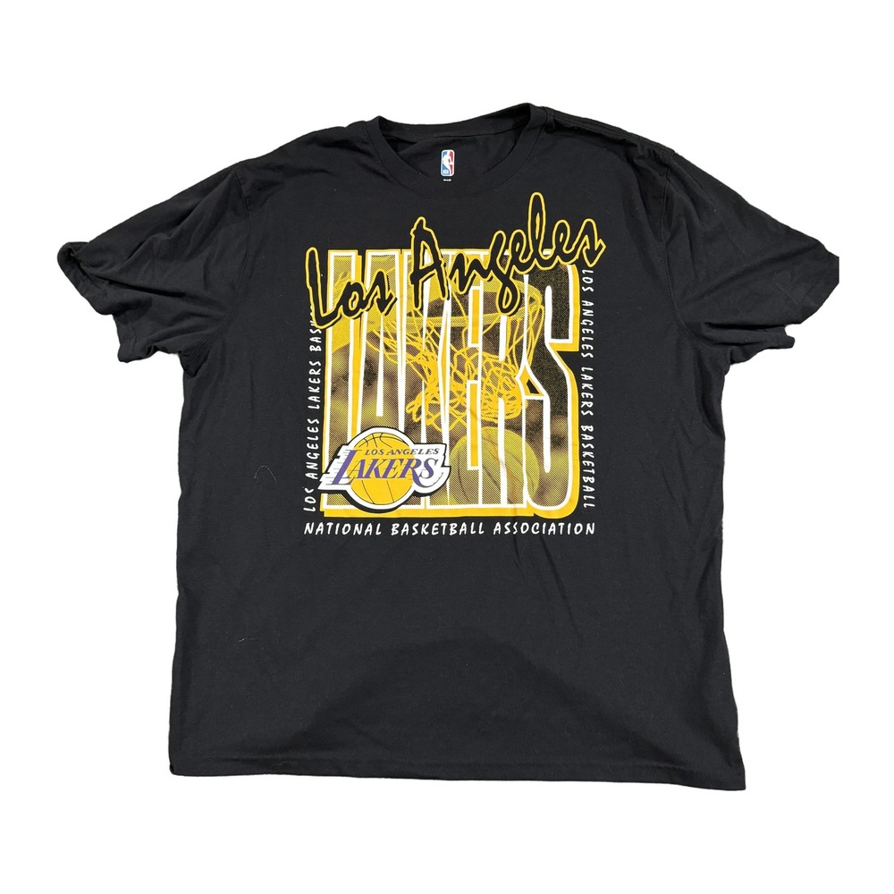 NBA Los Angeles Lakers Graphic T-Shirt Mens 3XL Black Short Sleeve Basketball